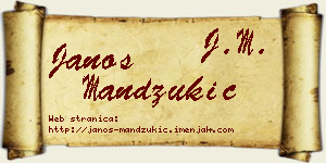 Janoš Mandžukić vizit kartica